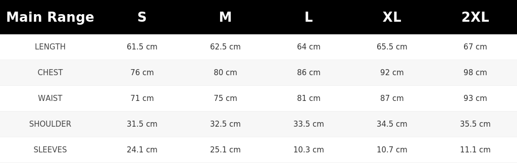 SIZE GUIDE