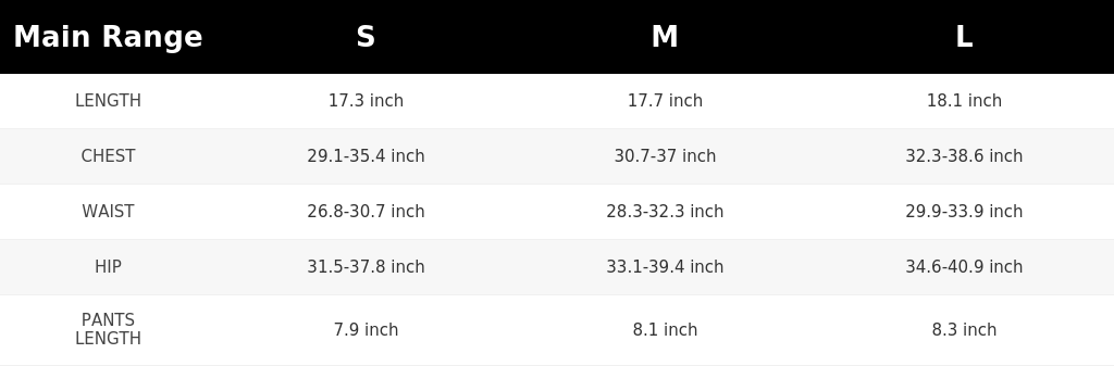 SIZE GUIDE