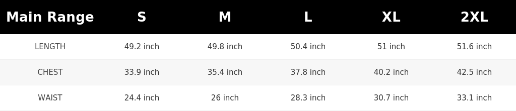 SIZE GUIDE