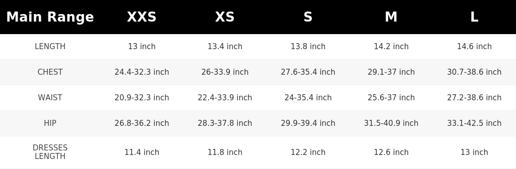 SIZE GUIDE