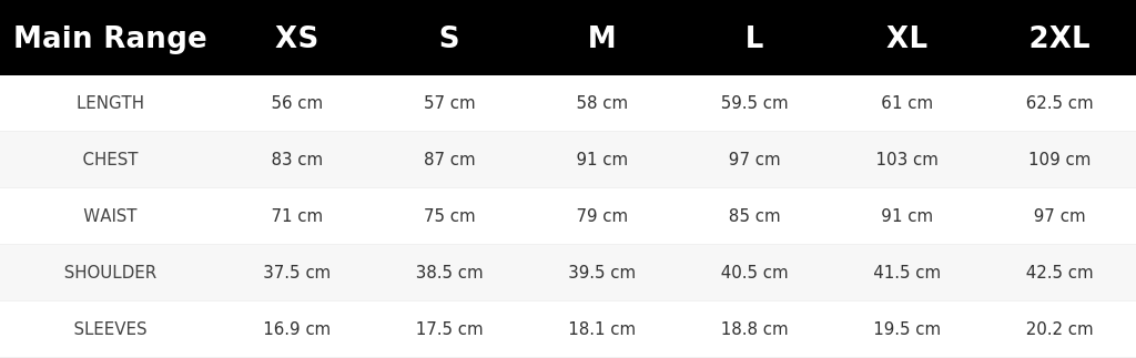 SIZE GUIDE