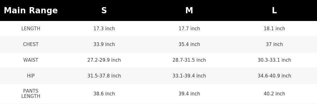 SIZE GUIDE