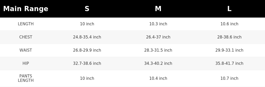 SIZE GUIDE