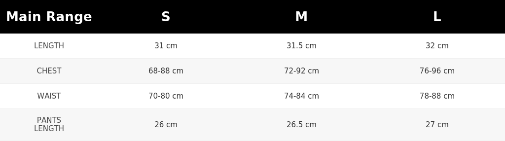 SIZE GUIDE