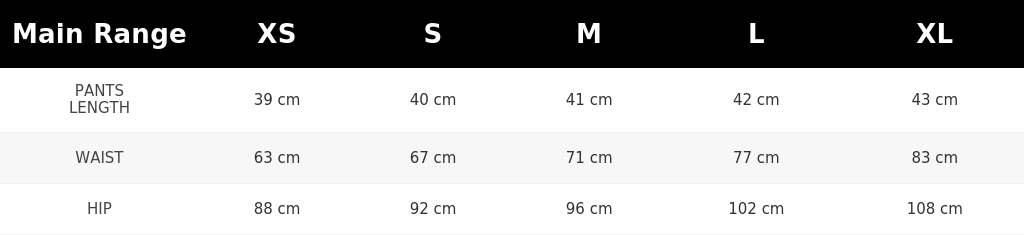 SIZE GUIDE