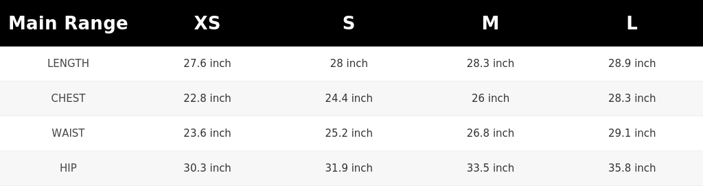 SIZE GUIDE