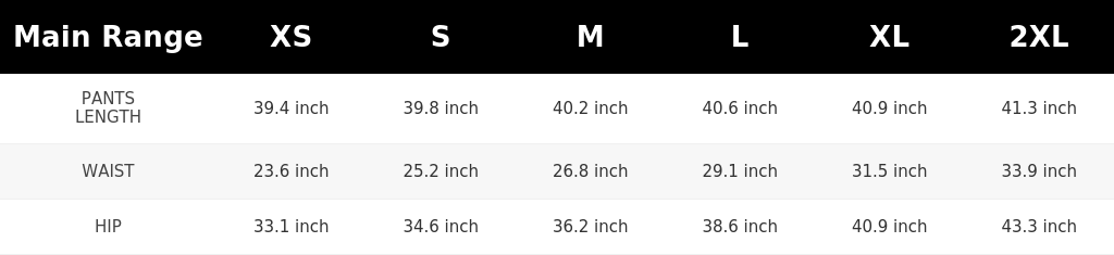 SIZE GUIDE