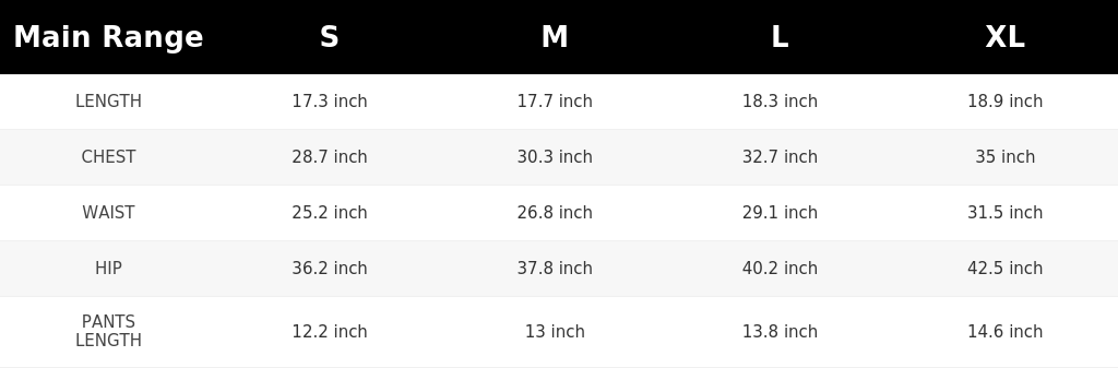 SIZE GUIDE