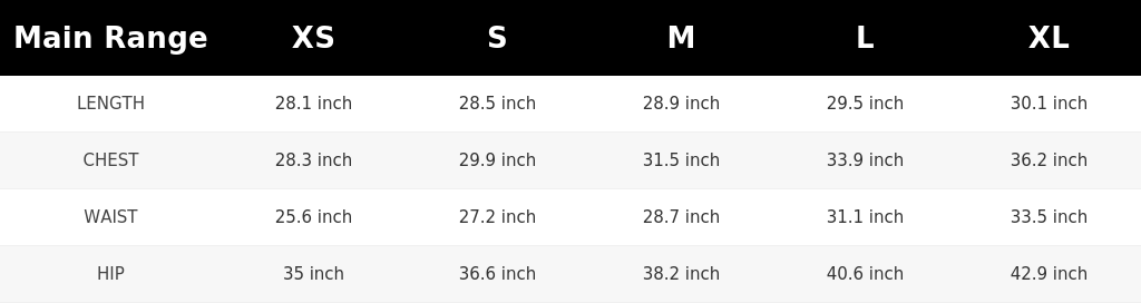 SIZE GUIDE