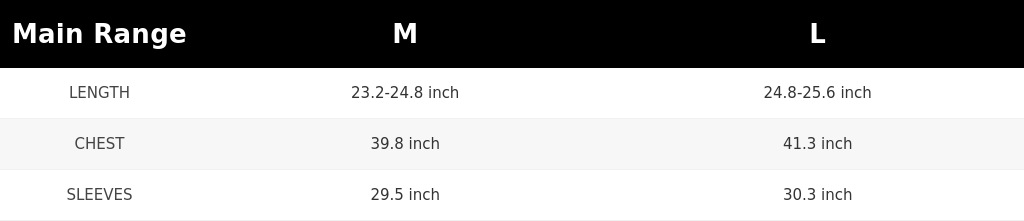 SIZE GUIDE