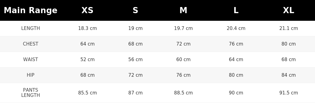 SIZE GUIDE