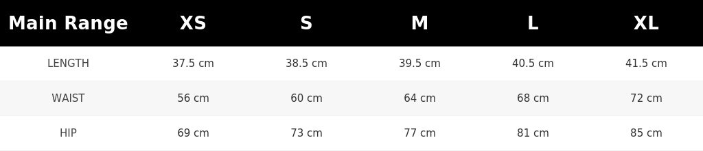 SIZE GUIDE