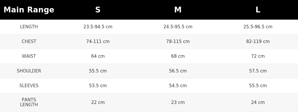 SIZE GUIDE