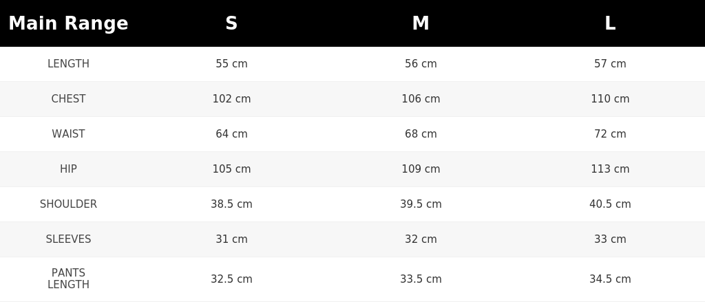 SIZE GUIDE