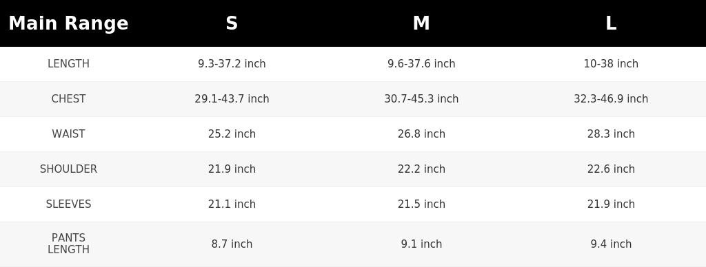 SIZE GUIDE