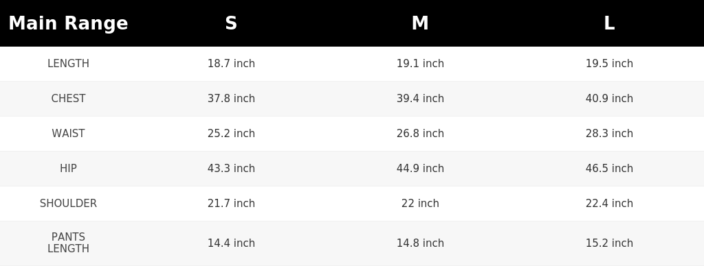 SIZE GUIDE