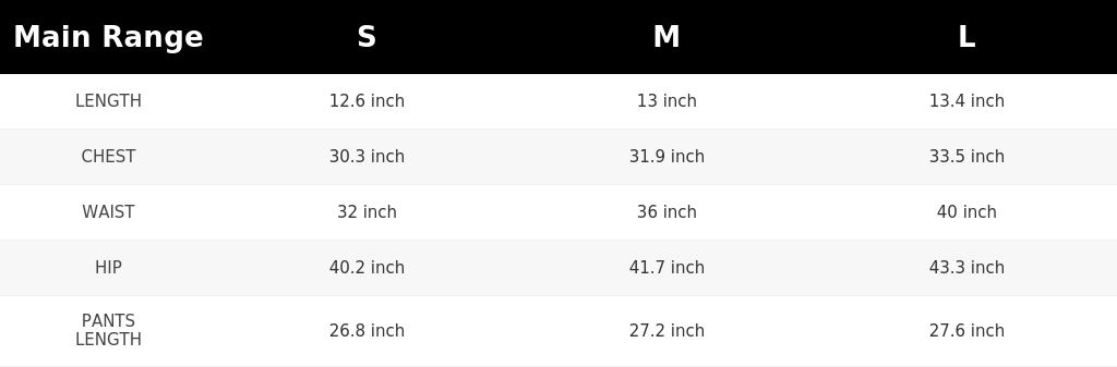 SIZE GUIDE