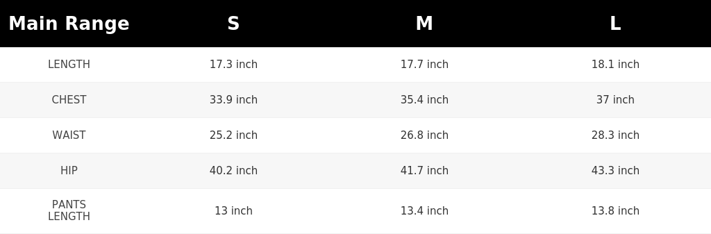 SIZE GUIDE