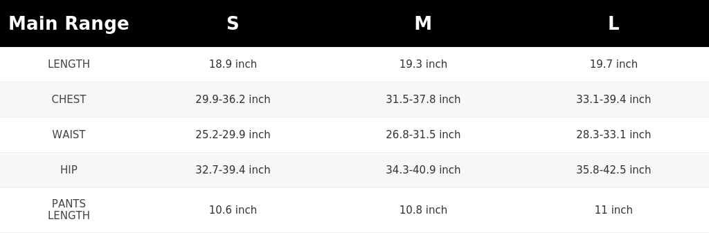 SIZE GUIDE