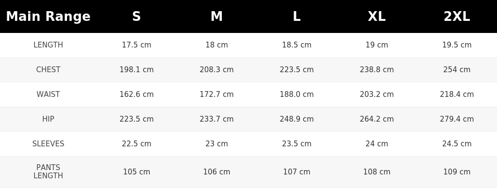 SIZE GUIDE